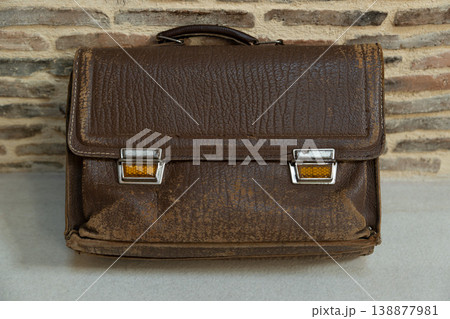 Vintage leather briefcase 1970 Europe France Germany retro business bag Vintage leather briefcase 1970 Europe France Germany retro business bag 138877981