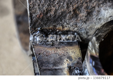 Welding parts racks rods by electric welding Welding parts racks rods by electric welding 138879117