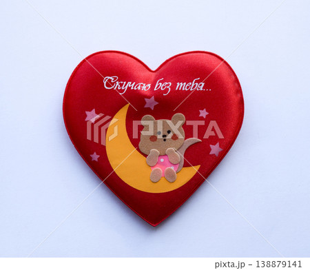 Valentine with a bear on the moon 138879141