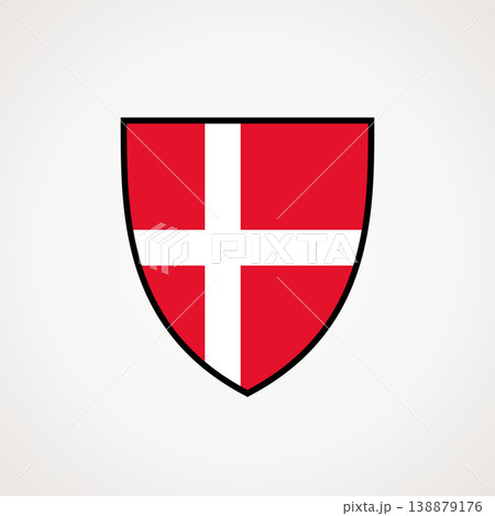 Shield - flag of Denmark 138879176