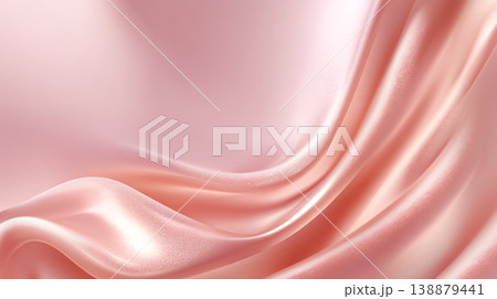 滑らかなピンクのシルクの抽象背景 138879441