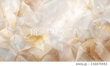 幾何学的な結晶と光の高級感ある抽象背景 138879442