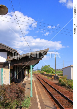 兵庫県加西市のローカル線　北条鉄道　播磨下里駅 138880082