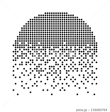 Halftone Dome Disintegrating Grid 138880764