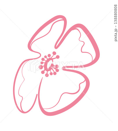 Flower Blossom Outline Line Art 138880808