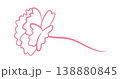 Carnation With Butterfly Line Art 138880845