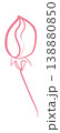 Rosebud Line Drawing Minimal 138880850