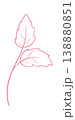 Leaf Sprig Botanical Line Art 138880851