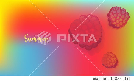 Vibrant summer mesh gradient background with Blurred Fruit soft color blends for ads, web design, banners, and marketing materials. vector illustration Vibrant summer mesh gradient background with Blurred Fruit soft color blends for ads, web design, banners, and marketing materials. vector illustration 138881351
