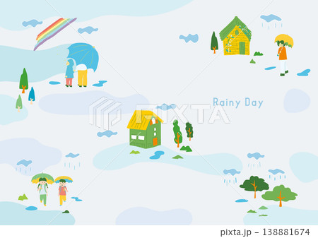 雨降り背景 雨降り背景 138881674