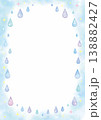 水彩の雫のフレーム背景-縦型 138882427