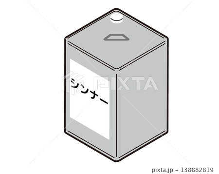 シンプルなシンナー缶のイラスト（アイソメトリック図） 138882819