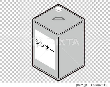 シンプルなシンナー缶のイラスト（アイソメトリック図） 138882819