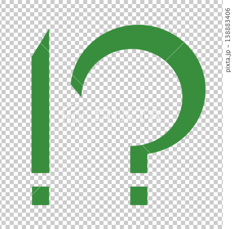 A set of typography icons with green exclamation marks and question marks, and a transparent background. A set of typography icons with green exclamation marks and question marks, and a transparent background. 138883406