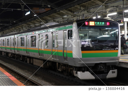 ［JU］宇都宮線E233系電車（快速ラビット：上野→宇都宮） 138884416