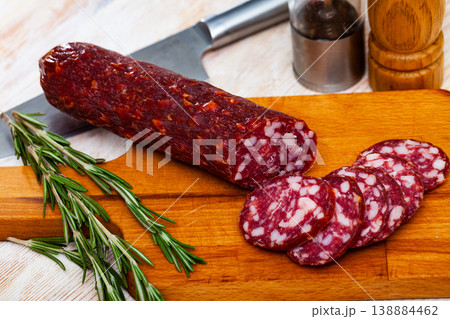 Braunschweiger sausage, traditional german sausage Braunschweiger sausage, traditional german sausage 138884462
