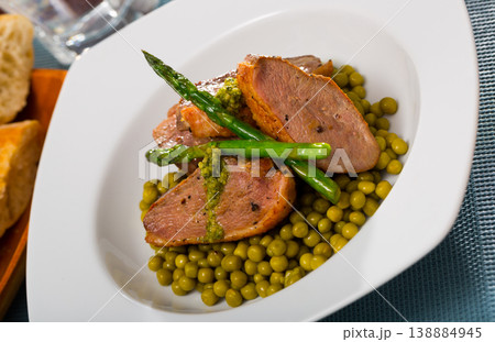 Grilled duck breast with vegetables Grilled duck breast with vegetables 138884945