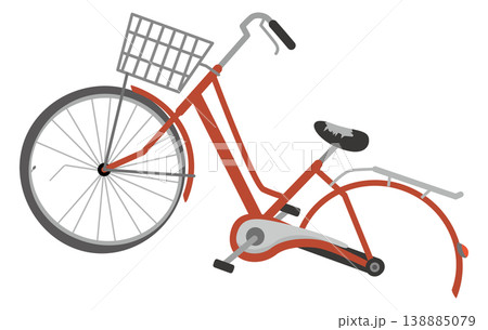 壊れて使えない自転車のイメージイラスト 壊れて使えない自転車のイメージイラスト 138885079