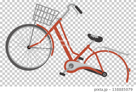 壊れて使えない自転車のイメージイラスト 壊れて使えない自転車のイメージイラスト 138885079
