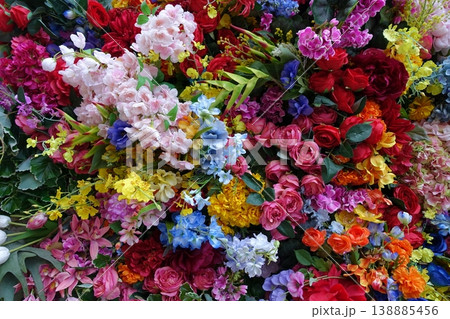 鮮やかな花手水 鮮やかな花手水 138885456