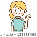 こちらと案内をする薬剤師の女性のイラスト 138885469