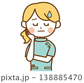 困った顔をしている薬剤師の女性のイラスト 138885470
