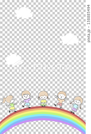 虹の上で遊ぶ子供たち 138885494