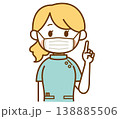 マスクをする薬剤師の女性のイラスト 138885506