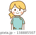 笑顔で正面を向いている薬剤師の女性のイラスト 138885507
