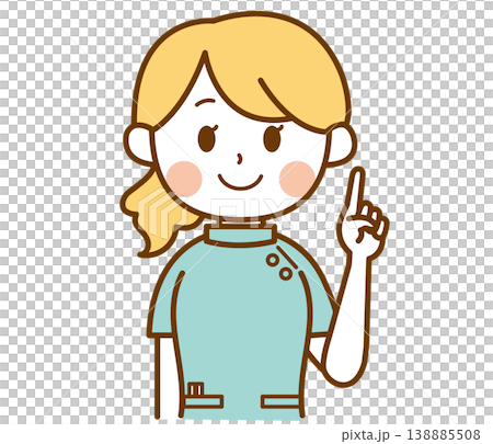 Illustration of a female pharmacist explaining points. 138885508