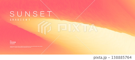 Bright sunset gradient background with coral pink Bright sunset gradient background with coral pink 138885764