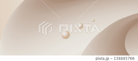 Plain cream gradient background with beige curves Plain cream gradient background with beige curves 138885766