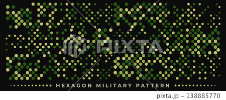 Abstract hexagon camouflage pattern Abstract hexagon camouflage pattern 138885770