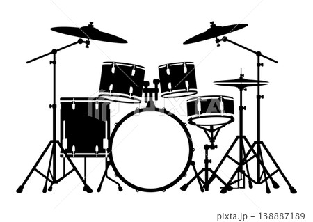 ドラムセットのアイコン 138887189