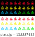 サイバー風 アラートアイコンとフレーム セット 138887432