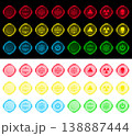 サイバー風 アラートアイコンとフレーム セット 138887444
