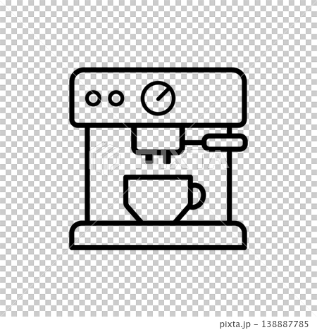 Professional Espresso Coffee Machine Icon 138887785