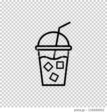 Iced Coffee Takeaway Cup Icon Iced Coffee Takeaway Cup Icon 138888002