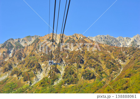 立山ロープウェイ、ゴンドラから大観峰駅を望む 138888061