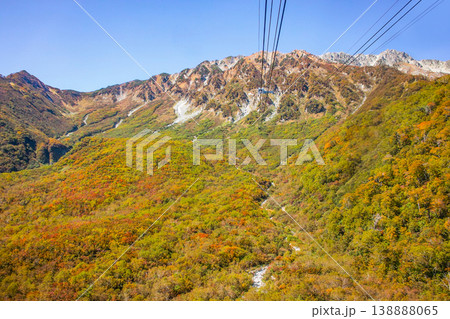 立山ロープウェイ、ゴンドラから大観峰駅を望む 138888065