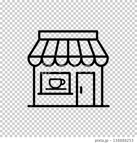 Coffee Shop Storefront Icon Coffee Shop Storefront Icon 138888253