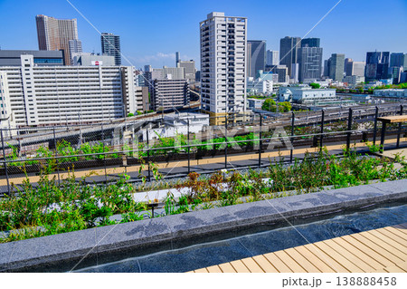 東京都　高輪ゲートウェイシティ　モン高輪　6F　足湯テラス　（文化創造棟） 138888458