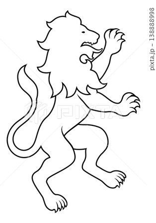 Rampant Lion Heraldry Heraldic Coat of Arms Crest 138888998
