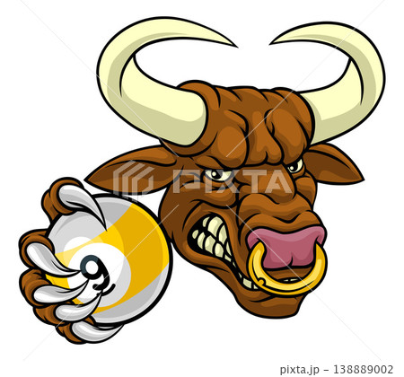 Bull Sports Mascot Billiards Pool 9 Nine Ball 138889002
