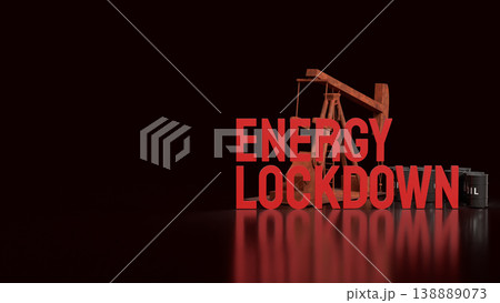 Global Energy Lockdown Crisis Concept with Oil Industry Decline 3d render. 138889073