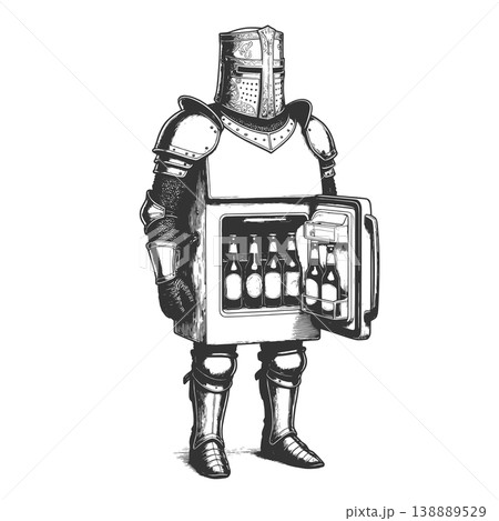 Medieval Knight Armor with Fridge Full of Beer Medieval Knight Armor with Fridge Full of Beer 138889529