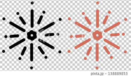 It is a line drawing of fireworks. 138889853