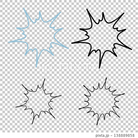 It is an explosion line illustration. 138889858