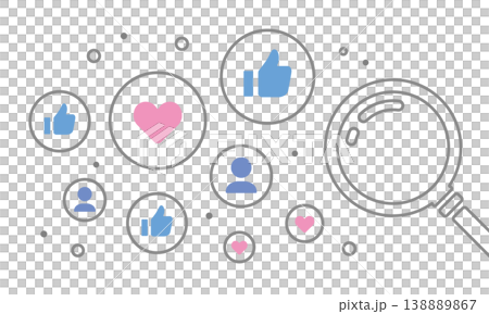 Likes, Followers, Social Media Analytics - Image (Vector Illustration) 138889867