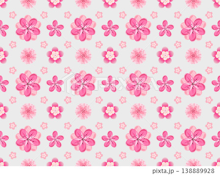 pink flowers on white background 138889928